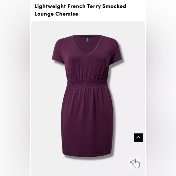 torrid Other - ❌Sold❌ Torrid Lightweight French Terry Smocked Lounge Chemise size 00 NWT!